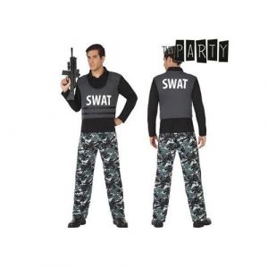 AC-Déco Déguisement SWAT - Adulte - M/L - Imprimé camouflage gris - Livraison gratuite