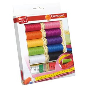 Gutermann Lot de fils, multicolore, 100 m GUT_734581