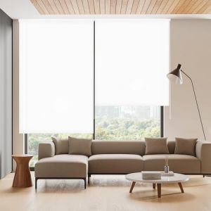 Blindecor Ara | Store enrouleur translucide uni - Blanc, 140 x 250 cm (largeur x hauteur) | Taille du tissu 137 x 245 cm | Stores pour fenêtres