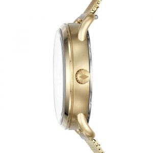 Fossil Commuter Femme 34mm Bracelet Acier Inoxydable Doré Quartz Montre Es4332