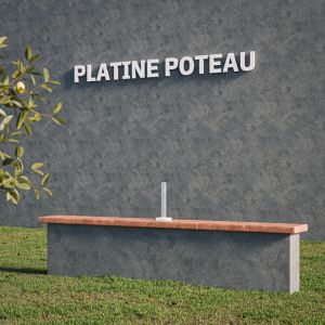 Embase Poteau SLIM 30 cm