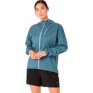 Asics Fujitrail Elite Waterproof Veste running Femmes-gris, Taille M