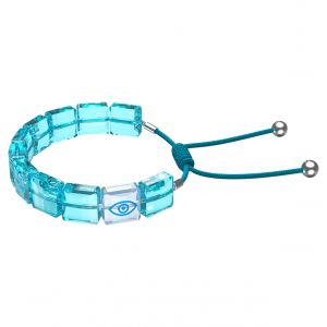 Swarovski Braccialetto Letra, Evil eye, Blu, Placcato rodio