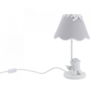 Aubry Gaspard Lampe en m&eacute;tal avec ange Gris