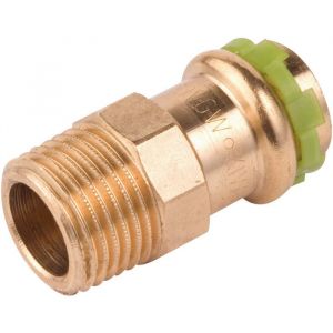 Raccord laiton droit à sertir - M 3/8' - Ø 14 mm - Aalberts