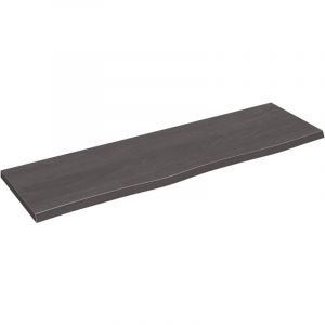 VidaXL Étagère murale marron foncé 100x30x2cm bois chêne massif traité