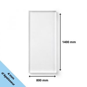 Plaque verre acrylique transparent 4 mm - 80 x 140 cm (800 x 1400 mm) - Verre synth&eacute;tique - Plaque PMMA XT - Plexiglass