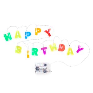 Kikkerland Guirlande lumineuse Happy birthday