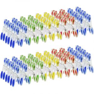 Monzana 20/60/120x Pinces &agrave; linge multicolores surface antid&eacute;rapante r&eacute;sistant aux intemp&eacute;ries plastique stable durable &eacute;pingle linge Set de 120