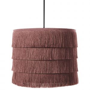 Beliani Lampe Suspension Suapure Tissu Rose