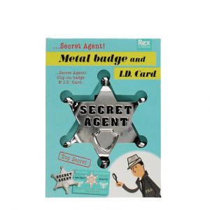 Badge et carte d'identité en métal Rex London