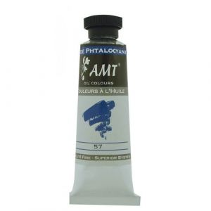 Tube de peinture &agrave; l huile fine 45ml AMT Bleu de Phtalocyanine