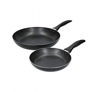 Kitchencraft Set de 2 poêles antiadhésive 28/20cm en aluminium noir