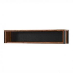 Etagère 120cm collection WINDSOR. Coloris chêne foncé et gris anthracite.