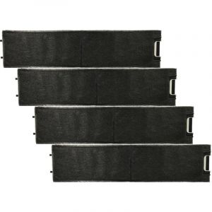 Vhbw 4x Filtres à charbon actif compatible avec Miele DA 3450-55, DA 3456-55, DA 3461, DA 3460, DA 3460-60 hotte aspirante - 49 x 11,3 x 2,8 cm