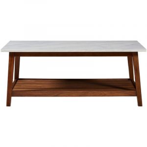 Teamson Home - Table basse de salon en bois moderne mi-siècle Kingston VNF-00061 - Blanc
