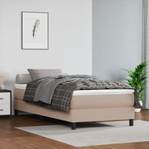 VidaXL Matelas de lit à ressorts ensachés Cappuccino 100x200x20 cm