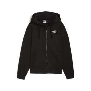 Puma ESS Small No. 1 Logo Comfort Full-Zip Hoodie FL, Sweat à Capuche Fille Black,