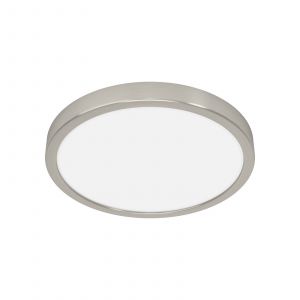 Eglo Connect.z Plafonnier LED connecté pour salle de bains Fueva 6-Z, Ø 27,8 cm, ZigBee, App et commande vocale Alexa, blanc chaud froid, intensité lumineuse variable, aspect argenté, IP44