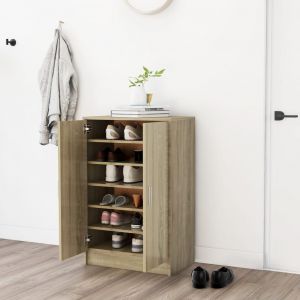 VidaXL Armoire ? chaussures Ch?ne Sonoma 60x35x92 cm Agglom?r?