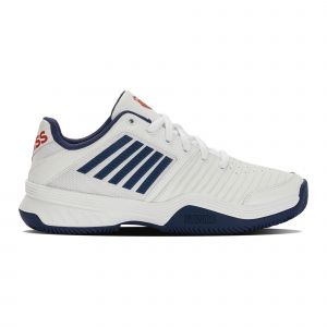 K-Swiss Homme Court Express HB Chaussures de Tennis, Sucettes opales Blanches Bleues, 41.5 EU