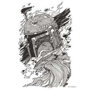 Image de Komar Poster d'Art Star Wars Boba Fett Dessin - 30 x 40 cm