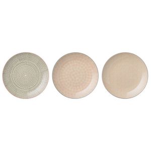 Image de Bloomingville Cécile - 3 assiettes plates en céramique (25 cm)