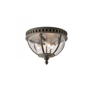 Plafonnier Exterieur Halleron Anthracite 3x40W E14