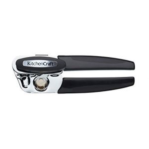 Kitchen craft 2en 1en acier inoxydable Ouvre-boîte/Décapsuleur de bouteille, 16.5cm 16,5cm, Noir