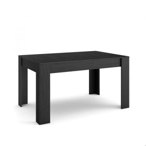 Skraut Home - Table à manger - Meuble Salle à Manger - 140x90x76 cm - Pour 6 personnes - Meubles de Salon - Style moderne - Noir