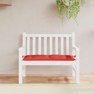 VidaXL Coussin de Banc de Jardin, Revêtement de Banc avec Cordes, Coussin d'Extérieur Imperméable Terrasse, Rouge 110x50x7 361817