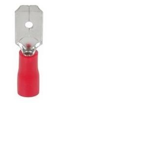 Debflex 10 Clips m&acirc;le pr&eacute;-isol&eacute;s rouge D.6,3mm -