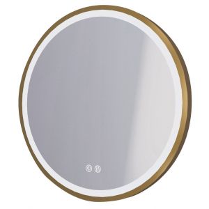 Miroir Éclairant ALEXINE - Contour Or brossé - Ø60 cm