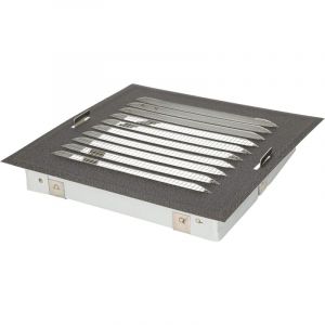 Grille de ventilation 14 x 14 cm avec moustiquaire - Grille d'aération en métal pour cheminées, ventilation - Anthracite - Kotarbau