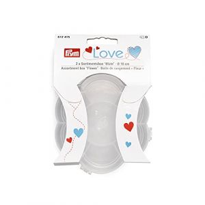 Lot 2 boîtes de rangement Fleur Love - Prym Transparent - Transparent