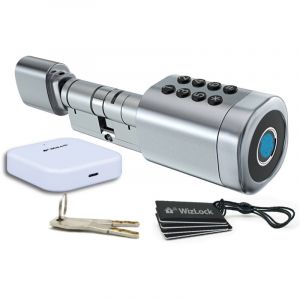 Tuya - Cylindre de serrure connecté - 5 modes d'ouverture + passerelle internet