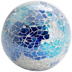 Signes Grimalt Boule de verre bleue d&eacute;corative pour la d&eacute;coration de la maison et du bureau