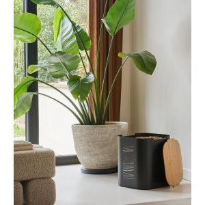 Dixneuf Rangement à Granules Bois Stepia Noir Givré Naturel Design