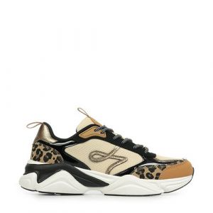 Les Tropéziennes par M. Belarbi Femme Arya Chaussures DETENTE Baskets/Sneaker, Leopard Multi, 39 EU
