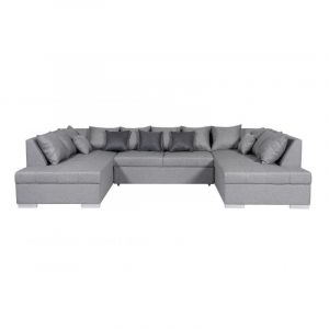 Image de Canape panoramique convertible en tissu Gris Atelier Mundo SA 364 Taille 312x191 (cm)