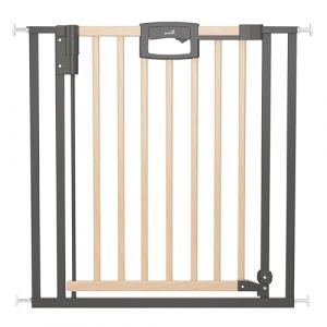 Geuther Barrière de porte à pression Easylock Plus bois/metal 96,5 cm - 104,5 cm Nature/Noir