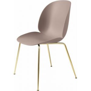 Image de Gubi Chaise Beetle / Gamfratesi - Pieds laiton rose en matière plastique