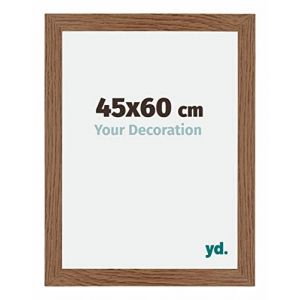 Your Decoration - 45x60 cm - Cadres Photo en mdf Avec Verre acrylique - Anti-Reflet - Excellente Qualité - Chêne Rustique - Cadre Decoration Murale