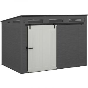 Suncast Abri de jardin anthracite 7,30m&sup2; + plancher - poly&eacute;thyl&egrave;ne - 25mm MODERN