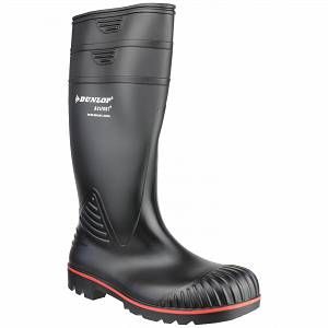 Dunlop A442031 S5 ACIF. KNIE Bottes en caoutchouc de hauteur moyenne non doubl&eacute;es mixte adulte Noir 47 EU