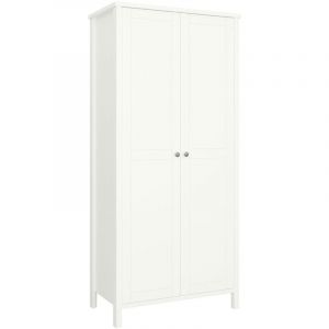 Ebuy24 - Trone Armoire 2 portes, blanc laqué.