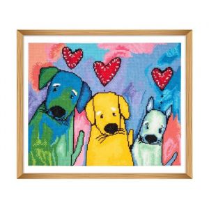 Kit de Point de Croix Compt&eacute;e &ndash; Les Trois Amigos &ndash; 40,5 x 32 cm - Trimits(...) - Multicolore