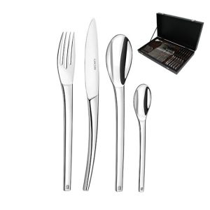 Couzon Coffret ménagère 50 pièces inox 18/10 4mm finition miroir - Neuvième Art