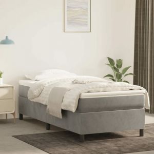 VidaXL Surmatelas de 100x200 cm en tissu polyester avec rembourrage en mousse blanche