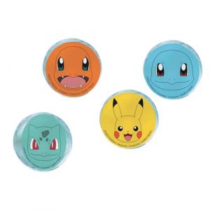 Amscan Pok&eacute;mon Lot de 4 Sacs rebondissants pour f&ecirc;te d'anniversaire pour Enfants sous Licence Officielle, 9917127, Multicolore